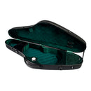 Triangular Violin Hard Case 4/4 Full Size Carbon Fiber, Built-in Hygrometer Frosted Black