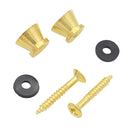 2 Pieces Metal Strap Lock Screw Button for Acoustic Electric Guitar