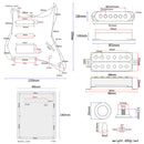 Prewired SSH Pickguard Plate Set with 17 screws,1 Rear cover,for Electric Guitar