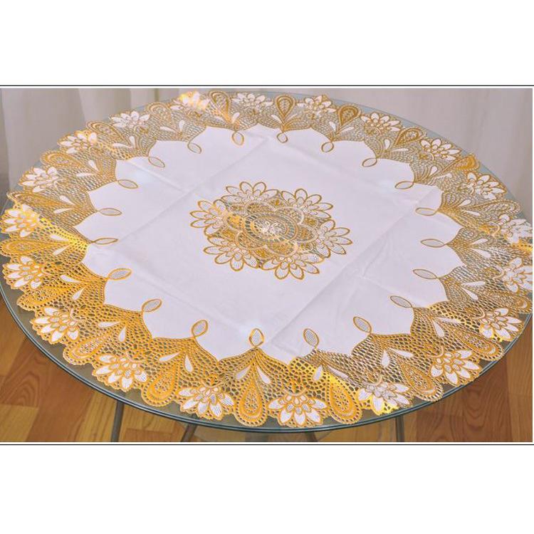 Tablecloth Bronzing Waterproof Circular Mats Pvc Plastic