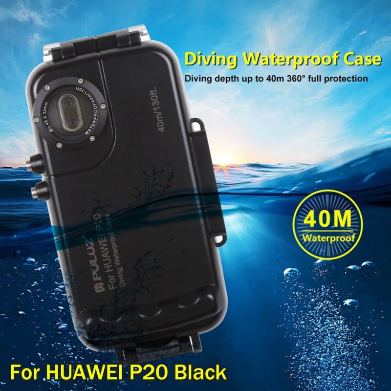 PULUZ Diving Shell Case 40m Diving Shell Waterproof Protective Case For Huawei P20