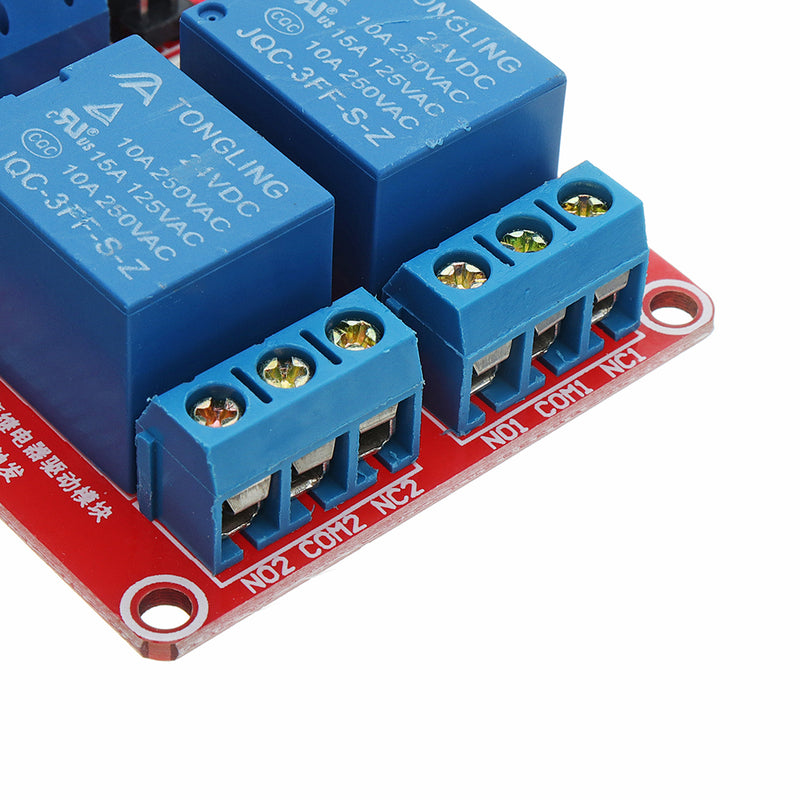 5Pcs 24V 2 Channel Level Trigger Optocoupler Relay Module Power Supply Module