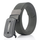 TUSHI 125cm x 3.4cm Punch Free Automatic Quick Release Buckle Tactical Belt Casual Belts