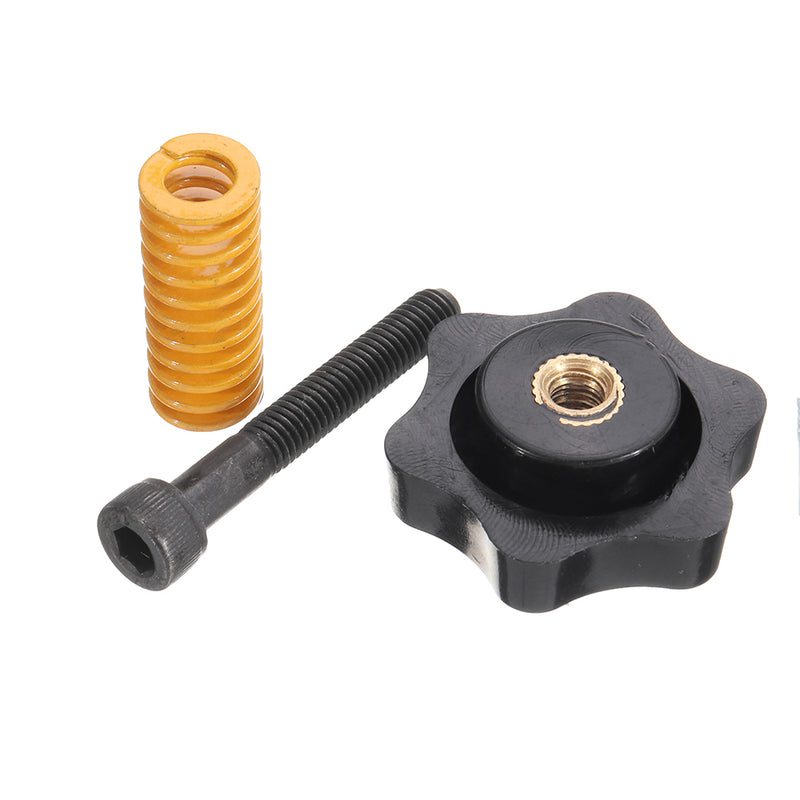 4Pcs M5 Heated Bed Leveling Screw + M5 Nuts +  8*25mm Yellow Spring for 3D Printer Part Hotbed