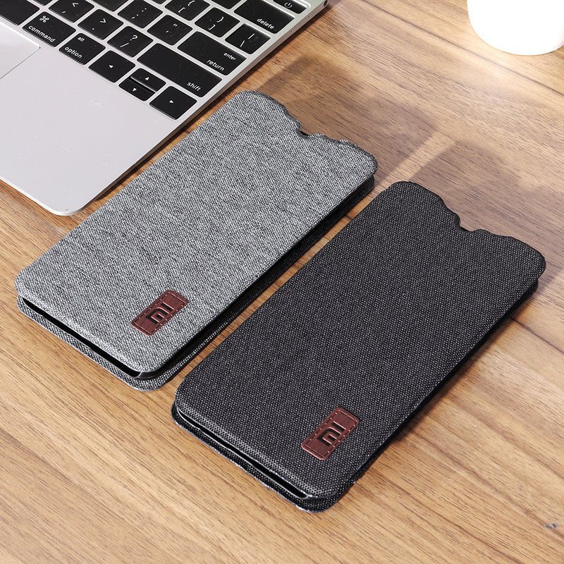 Bakeey Flip Shockproof Fabric Soft Silicone Edge Full Body Protective Case For Xiaomi Redmi Note 8
