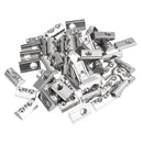 Drillpro 50pcs 40 Series T Slot Elastic Nut Round Roll Spring Nut for 40 Series Aluminum Profile