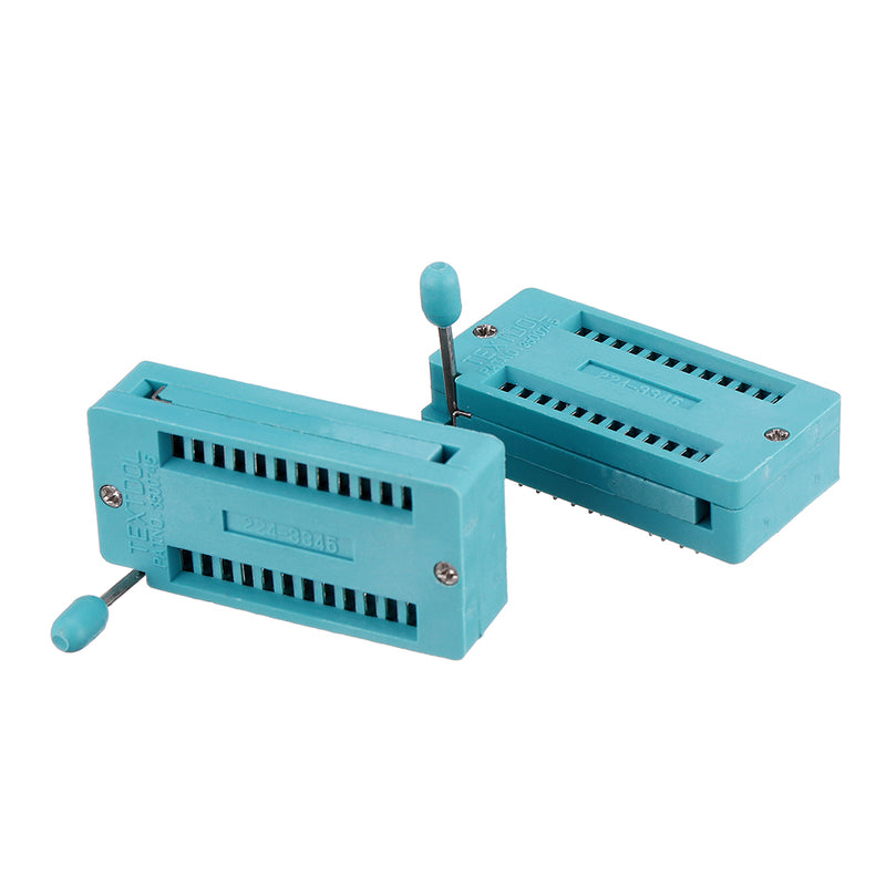 2pcs IC Lock Seat Zif Socket Test Universal zif Sockets 24Pin Wide