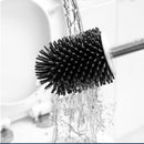 Stainless Steel Soft Silicone Free Standing Bathroom Toilet Cleaning Brushes Holder Set