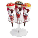 Clear Acrylic Ice Cream Cone Storage Rack Shop Counter Display Holder Stand Decorations