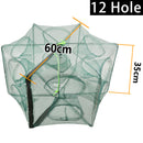 8/12/16 Holes Automatic Fishing Net Shrimp Cage Nylon Foldable Crab Fish Trap