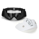 Motorcycle Goggles Detachable Modular Shield Face ATV MX Racing Motocross Mask