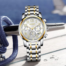 Aesop 1008G Classic Business Style 3ATM Waterproof Men Watch Leather Strap Quartz Watch