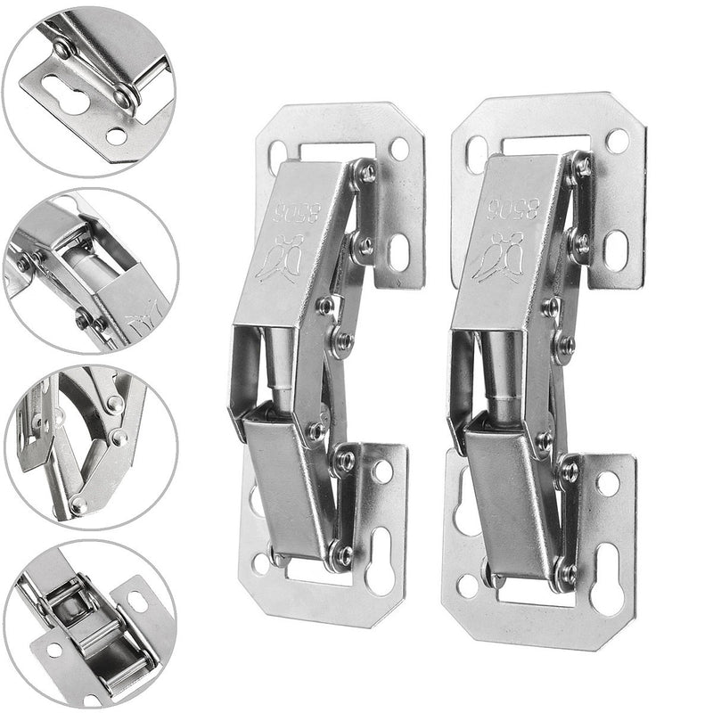 2pcs Cabinet Bridge Hinge Cupboard Door Hinge