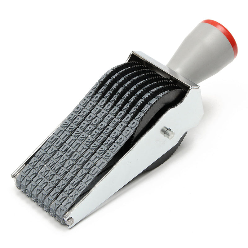 8 Digit Rubber Rolling Stamp English Alphabet Letter Number Symbol Rolling Wheel Stationery DIY