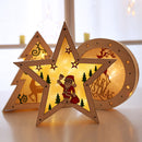 LED Light Christmas Decorations Wooden Desk Ornaments
