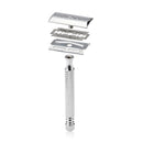 Traditional Handle Double Edges Safety Razor Manual Beard Care Stainless Steel Shaver Shaving Tool