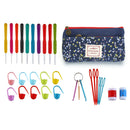 Eye Blunt Needles Yarn Knitting Crochet Hooks Set with Bag Ergonomic Handle Crochet Hooks Needles