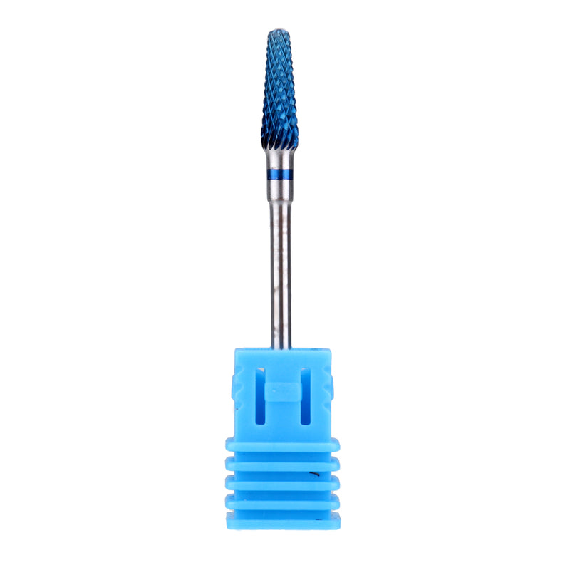 4pcs Blue Tungsten Steel Nail Drill Bits Grinding Head Carbide Burrs for Electric Manicure Machine