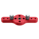 X600-2 Adjustable Aluminum Alloy Self-centering 6 8 10mm Dowel Jig Wood Panel Puncher Hole Locator Beech Center Hole Position Measuring Drilling Woodworking