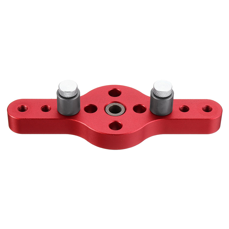 X600-2 Adjustable Aluminum Alloy Self-centering 6 8 10mm Dowel Jig Wood Panel Puncher Hole Locator Beech Center Hole Position Measuring Drilling Woodworking