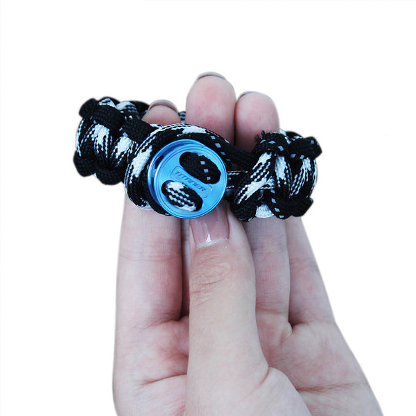 TITANER Titanium Alloy Rope Buckle EDC Blade Bead Parachute Rope Pendant Multi Tools