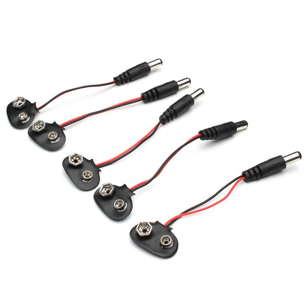 100pcs DC 9V Battery Button Power Cable Tieline For