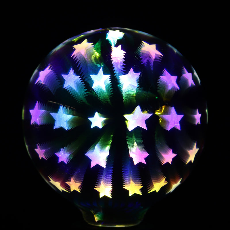 G95 E27 Warm White Starry Sky Snowflake Ball-Shaped LED Light Bulb Desk Night Lamp Home Festival Decor 85-265V