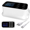 8-Port USB Fast Charging Station AC Power Adapter LCD Display USB Charger Travel Office Home for Laptop Tablets Phone