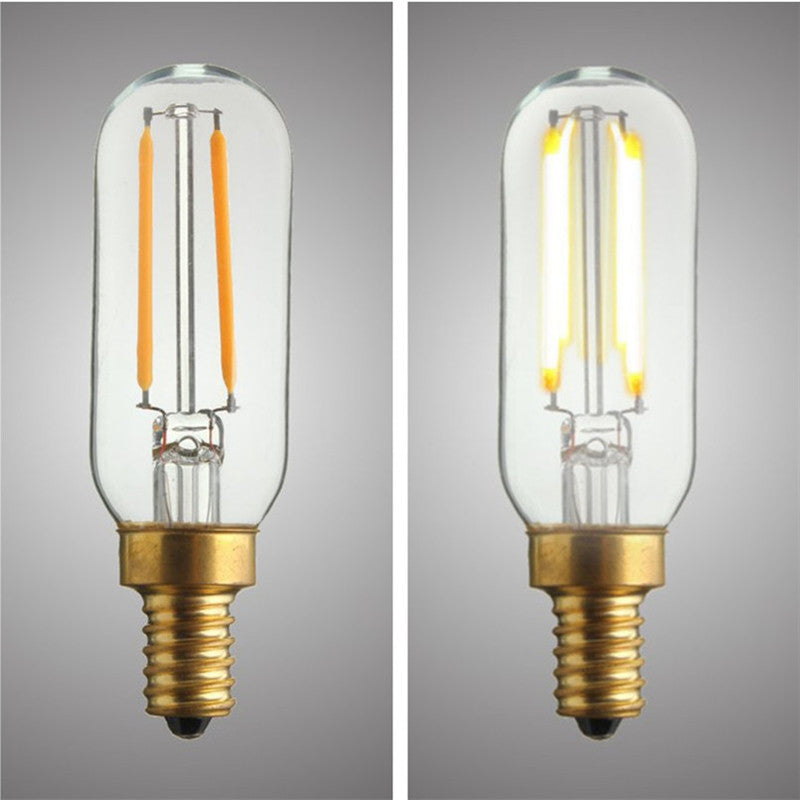 E14 E12 T25 2W Warm White COB LED Tubular Retro Edison Incandescent Light Bulb AC110V/220V