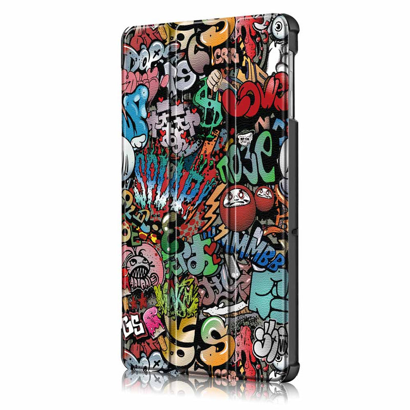 Tri-Fold Pringting Tablet Cover fr Samsung Galaxy Tab S5E SM-T720 SM-T725 Tablet - Doodle