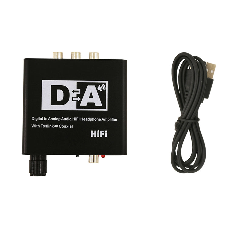 Digital to Analog HIFI Audio Converter Digital Fiber Coaxial Support US/ EU Plug