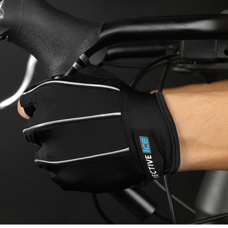 golovejoy Motorcycle Half Finger Gloves Sport Riding Reflective Protective Outdoor Anti-skid