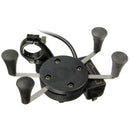3.5-6.5inch 2A Quick Charge Phone GPS Handlebar Holder X-Style Motorcycle Car USB Port