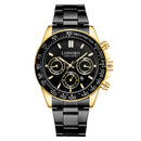 LONGBO 80522 Luminous Display Fashion Full Steel Strap Waterproof Business Men Quartz Watch