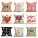 Honana WX-P3 43x43cm Mother's Day Gift Flower Cotton Linen Pillow Case Cushion Cover Home Car Decor