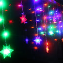 3.8M LED Curtain Snowflake String Lights LED Fairy Lights 8 Modes 220-240V Christmas Lights