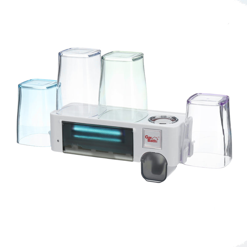 UV Ultraviolet Toothbrush Sterilizer Holder Toothpaste Squeezers Dispenser With Cup