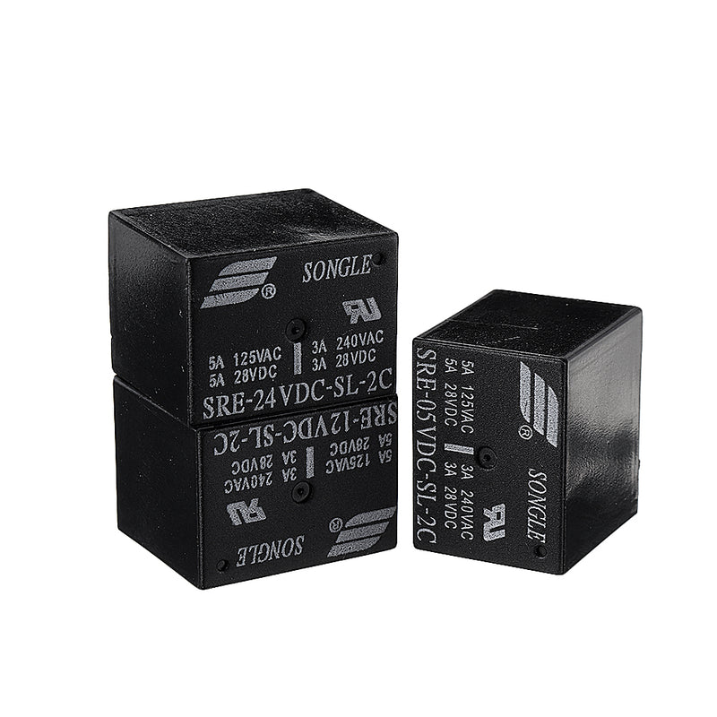 5Pcs SRE-05V 12V 24VDC-SL-2C Relay Module 3A 8PIN