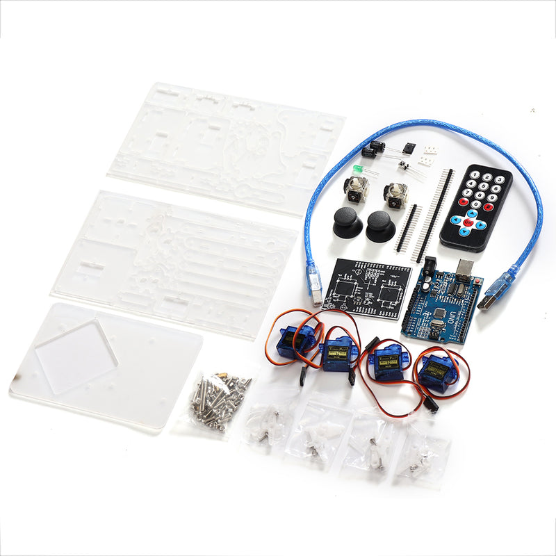 Desktop Robotic Arm Acrylic Manipulator UNO Robot Electronic DIY Kit