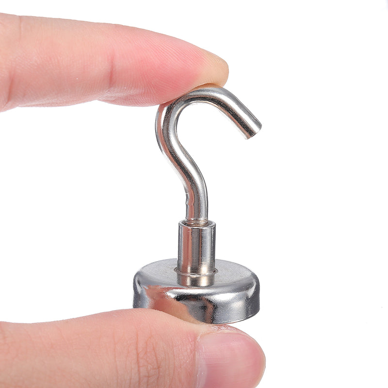 6pcs 25mm Rare Earth Neodymium Magnet 22kg Magnetic Hanging Hooks Holder