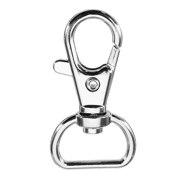 10Pcs 40mm Silver Zinc Alloy Swivel Lobster Claw Clasp Snap Hook with 16mm D Ring