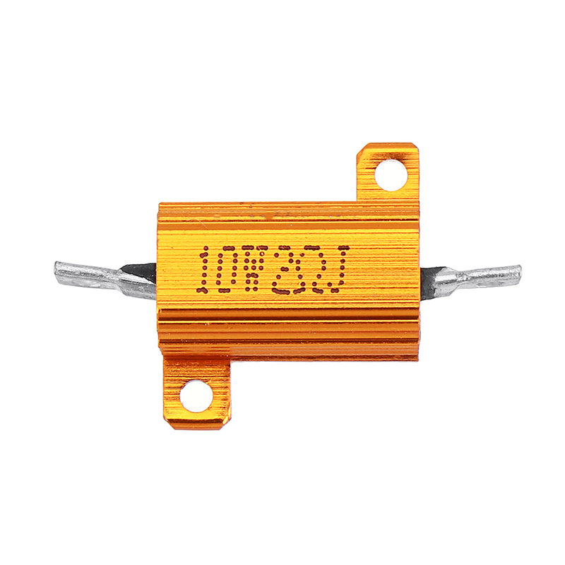 30pcs RX24 10W 2R 2RJ Metal Aluminum Case High Power Resistor Golden Metal Shell Case Heatsink Resistance Resistor