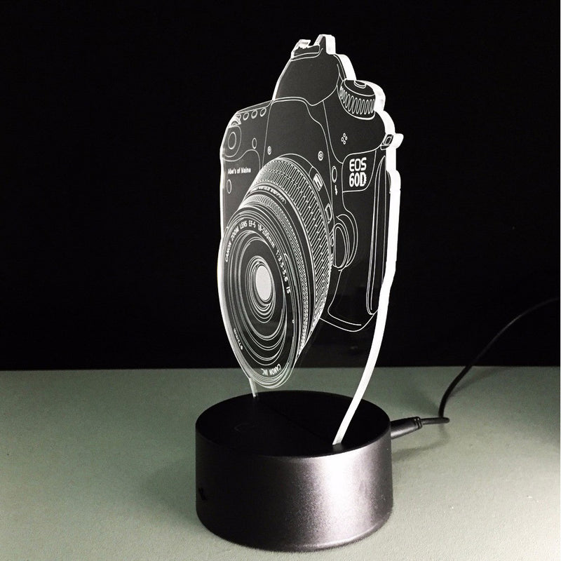 Digital Camera 3D LED Lights Colorful Touch Night Light Christmas Gift
