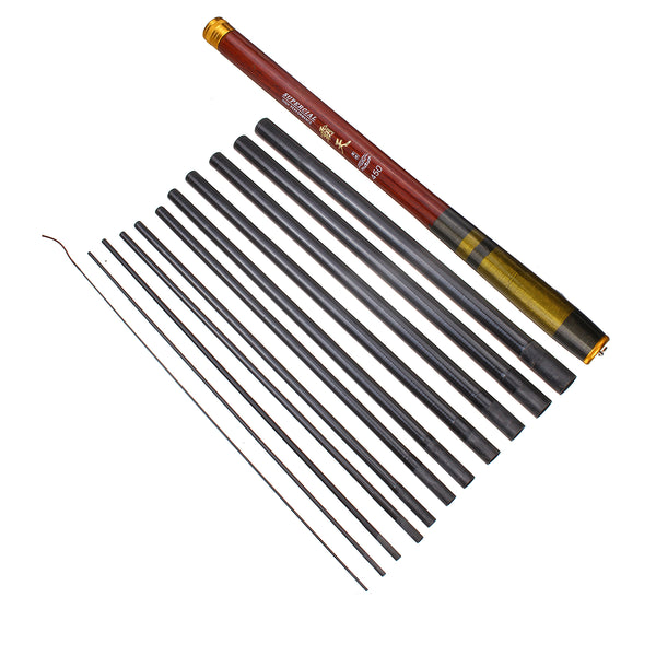 ZANLURE 1.5M~4.5M Telescopic Fishing Rod Carbon Fiber Lightweight Fishing Pole