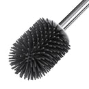 Silicone Soft Toilet Brush Set Bristle Base WC Bathroom Lavatory Cleaning Brush Tools