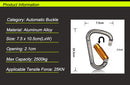 Xinda Outdoor Safety Buckle Carabiner Automatic Lock For Mountaineering Rock Climbing Alloy Ring