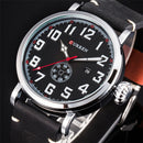 CURREN 8283 Calendar Casual Style Men Wristwatch Leather Strap Fashion Quartz Watch