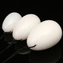 3Pcs Comfortable Set Massage Natural White Jade Eggs  Exercise Ball