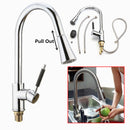 Kitchen Basin Sink Pull Out Tap Faucet Swivel Gooseneck Spout Spray Water Mixer