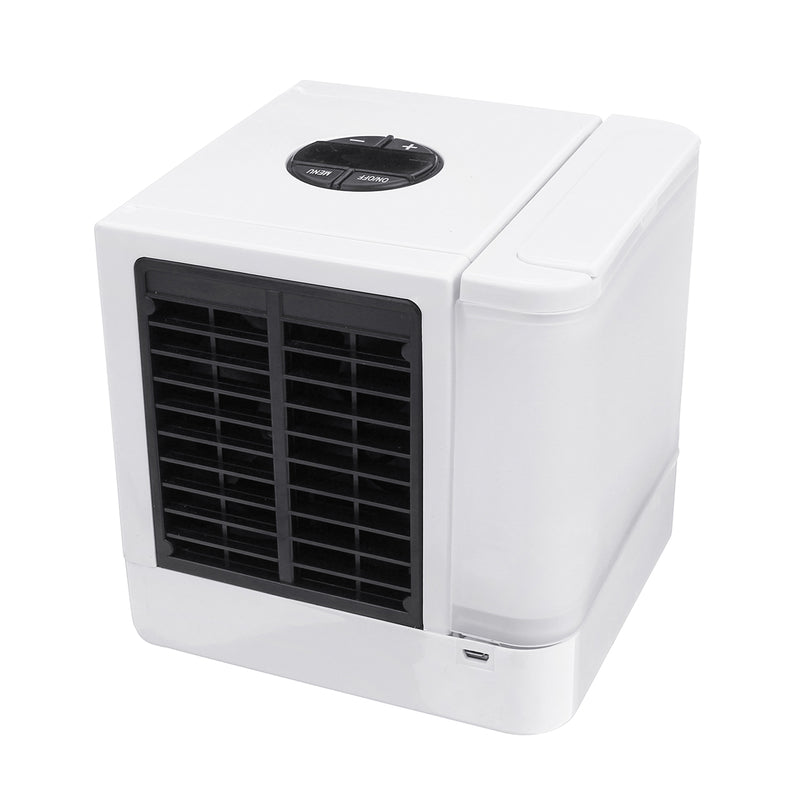 USB Display Air Cooler Mini Portable Air Conditioner Fan Noiseless LED Personal Space Air Conditioner